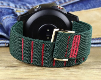 05 Stoffen slimme horlogeband Sportlus riem canvas voor Garmin Forerunner 245 645 vivoactive 3 vívomove 3 HR luxe stijl Venu 20 mm 22 mm