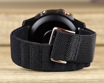 Black Nylon Fabric Smart Watch Band Sport Loop Belt Strap Canvas for new Samsung Galaxy Active 2 40-44mm 2019 Active 1 Galaxy watch 42mm