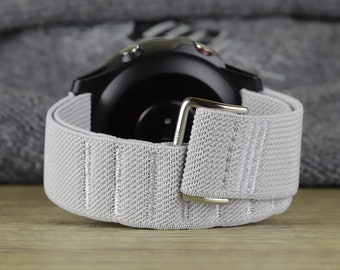 ELASTIC Braided Smart Watch Band Fitness Belt Sport Strap Bracelet Knitted Nylon Compatible 20 22mm Samsung Garmin Huawei Amazfit Withings