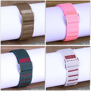 Bracelet de montre intelligent en tissu de nylon multicolore Sport Fitness sangle de ceinture à boucle rapide en toile pour Oris Balco Certina Citizen Zenith Titoni image 6