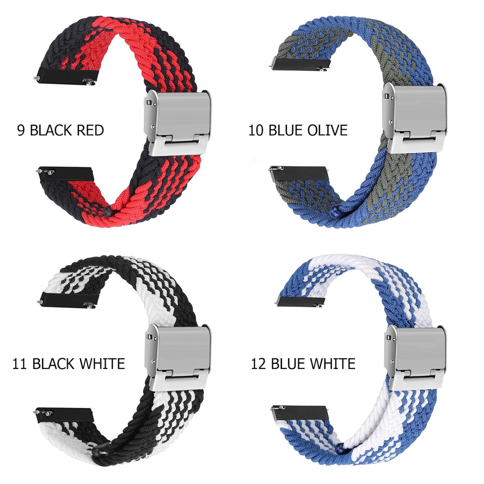 BRAIDED ELASTIC Watch Band Soft Nylon Strap Adjustable Sport Etsy