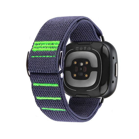 Dehnbares Nylon-Armband Für Fitbit Versa 4/3 & Sense 2/1 - Verstellbar, Atmungsaktiv, Mit Edelstahlschnalle