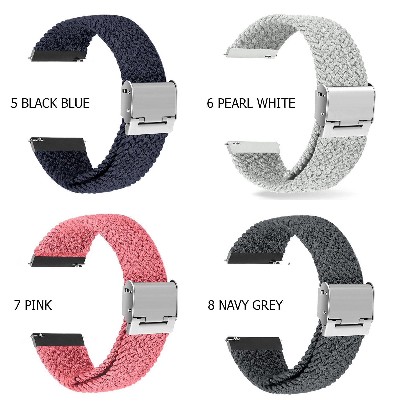 BRAIDED ELASTIC Watch Band Soft Nylon Strap Adjustable Sport Etsy