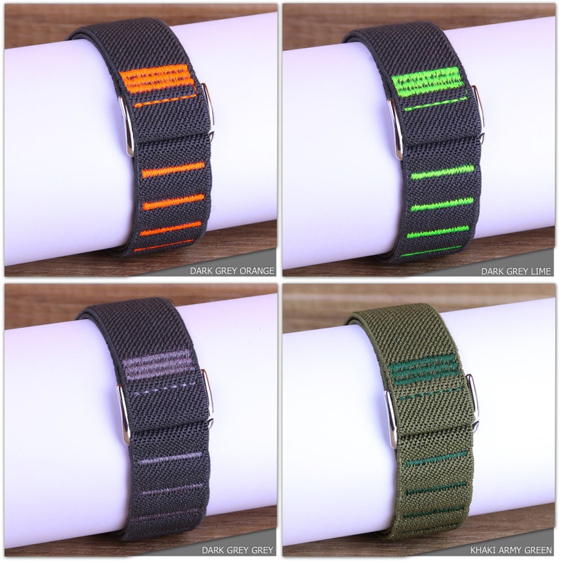 Bracelet de montre intelligent en tissu de nylon multicolore Sport Fitness sangle de ceinture à boucle rapide en toile pour Oris Balco Certina Citizen Zenith Titoni image 5