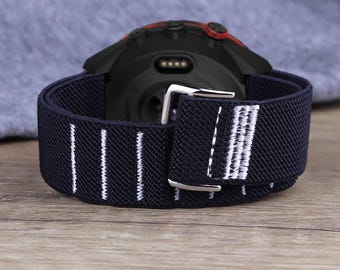 RUNNING STRAP compatible with Garmin Vivoactive 6 Watch Elastic Band Stretchy Nylon G Hook Strap for Vivoactive 2s 3s 3 4 5 6