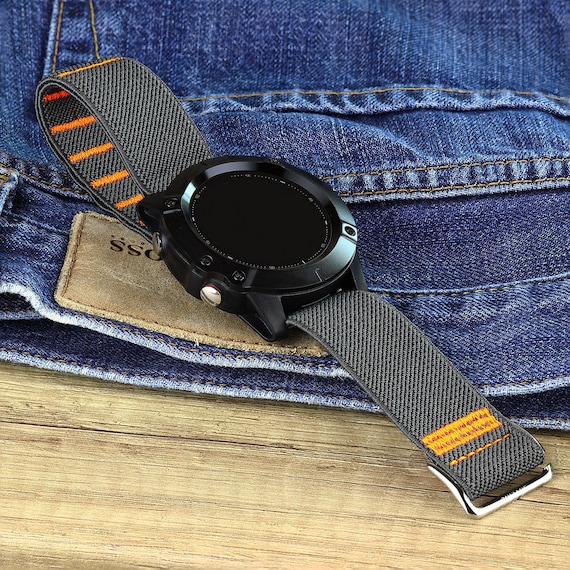 Correa deportiva para reloj con cierre de velcro de 18 y 20mm e ancho,  correa de nailon color negro y azul