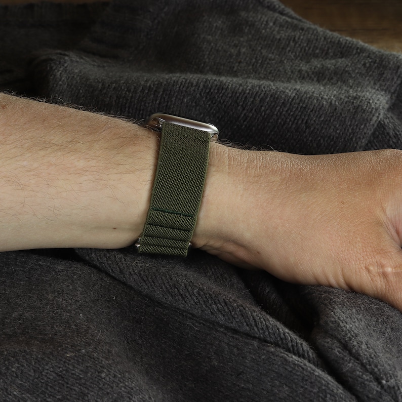 BAND compatible with Polar Skagen Suunto Watch Band ELASTIC For SPORT Nylon Fitness Universal Strap Hook Wrist Wrap Stretchy Nylon Loop Belt zdjęcie 2