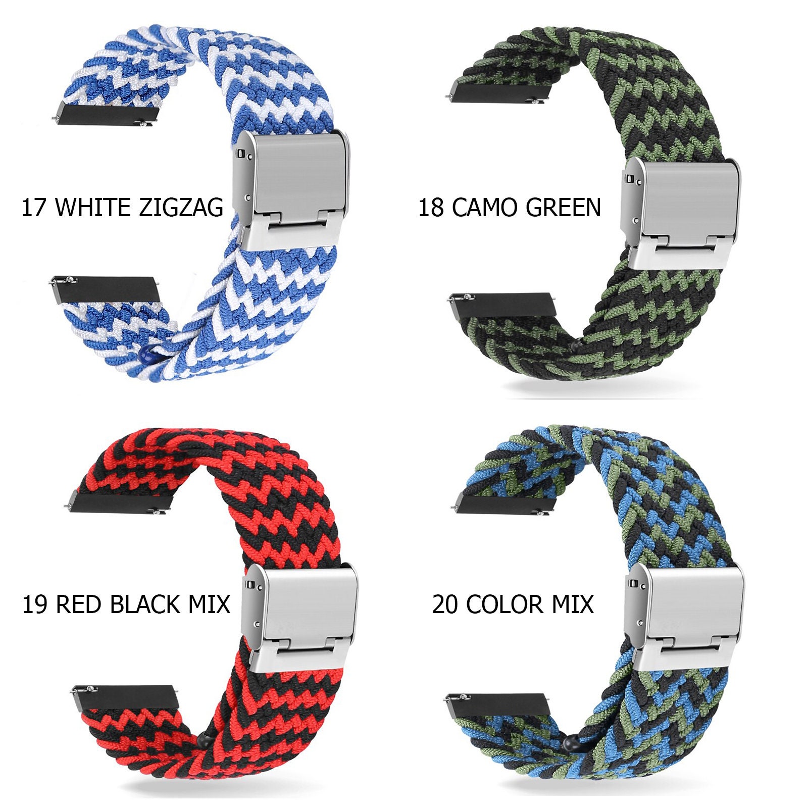 BRAIDED ELASTIC Watch Band Soft Nylon Strap Adjustable Sport Etsy