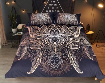 Lotus Bedding Set - Etsy