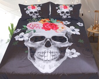 Skull Bedding 70 Handmade Options And Ideas Etsy