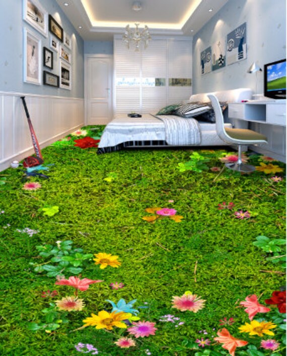 3D Grass Flower F738 Floor Wallpaper Murals Self-adhesive - Etsy Australia 3D Grass Flower F738 Floor Wallpaper Murals Self-adhesive - Etsy Australia