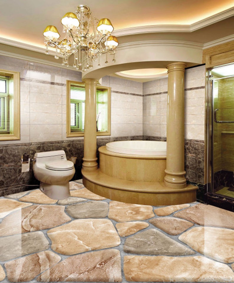 3D Marble Rock F861 Floor Wallpaper Murals Selfadhesive Etsy