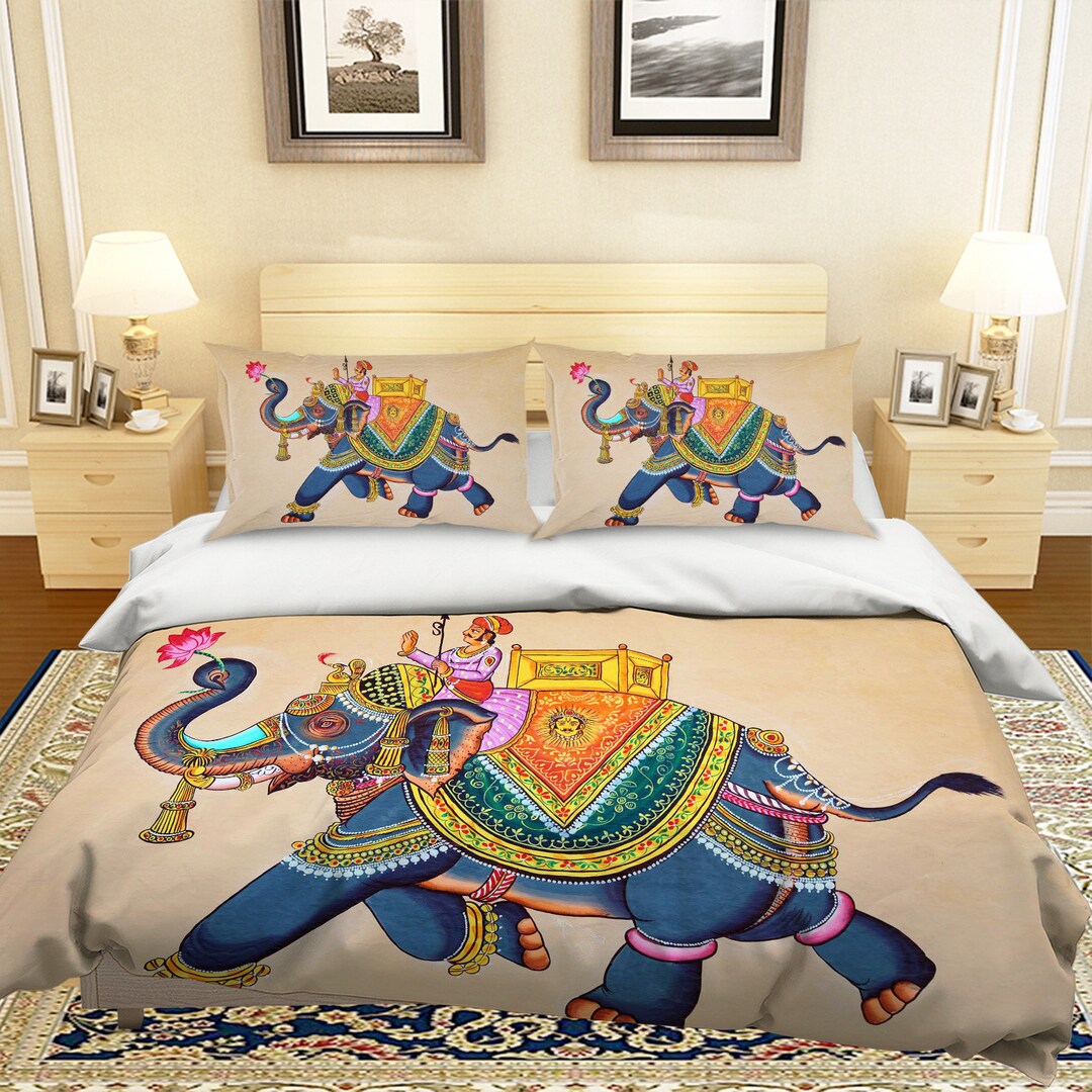 3D Colorful Elephant MM211 Duvet Cover Bedding Set Quilt Cover Etsy