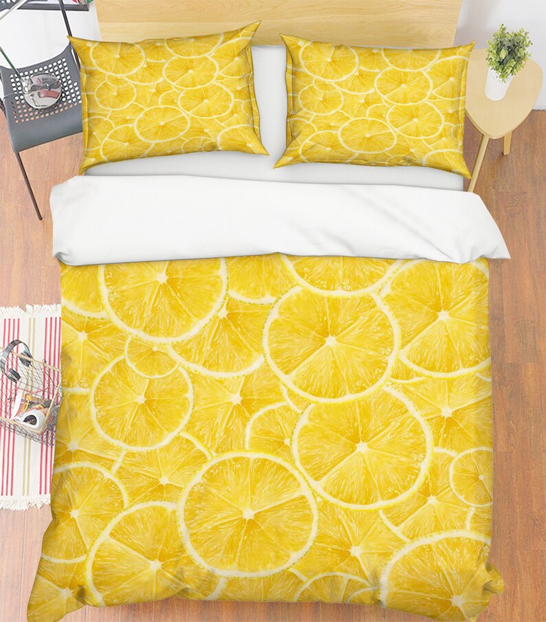 3D Yellow Lemon MMM169 Duvet Cover Bedding Set Quilt Cover Etsy