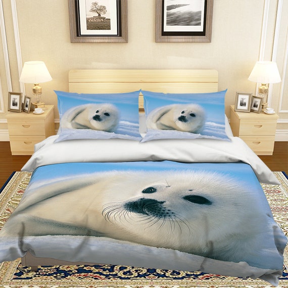 3d Snow Leopard D316 Duvet Cover Bedding Set Quilt Cover Quilt Etsy