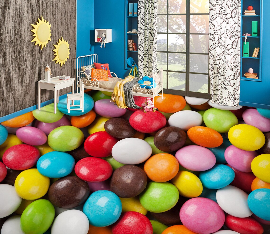 3D Sweet Candies F2367 Floor Wallpaper Murals Self-adhesive - Etsy UK
