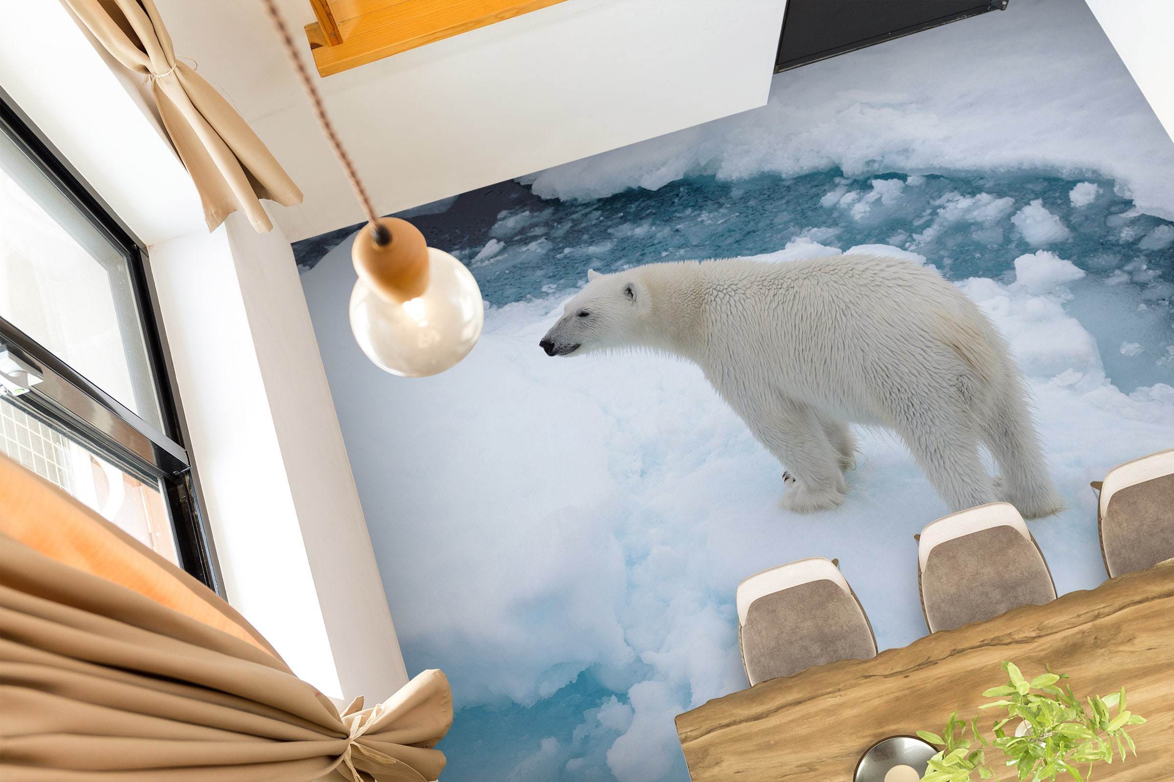 Ours Polaire Sur Une Plage Qui Cache Quelque Chose 3D Neige et Ours Polaire F7976 Papier peint murals - Etsy France