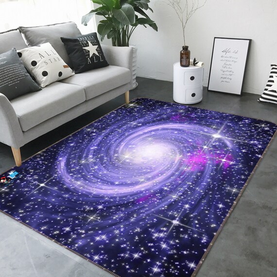 3D Purple Galaxy FFF148 Floor Non Slip Rug Room Mat Round | Etsy
