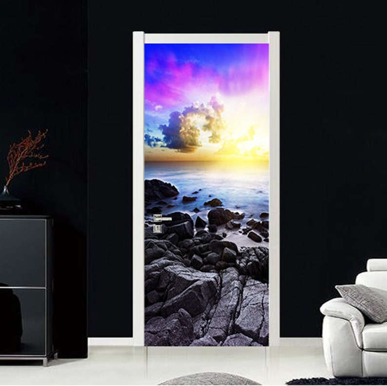 Self-Adhesive 3D Door Wall Mural 3D Landscape D141 Door Wall Mural Photo Wall Sticker Decal Wall AJ Wallpaper US Lemon