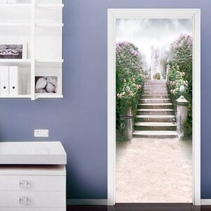 3D Stairs Flowers Door Wall Mural Photo Wall Sticker Decal Wall AJ WALLPAPER AU 3D Stairs Flowers Door Wall Mural Photo Wall Sticker Decal Wall AJ WALLPAPER AU