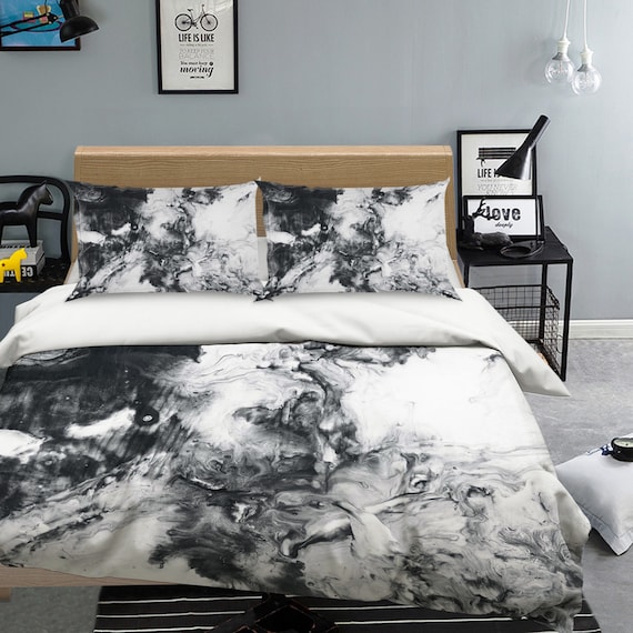 3D Black and White Texture MMM115 Duvet Cover Bedding Set - Etsy