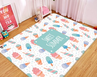 WOZO Cute Ice Cream Area Rug Rugs Non-Slip Floor Mat Doormats Living Dining Room Bedroom Dorm 60 x 39 inches inches Home Decor WOZO Cute Ice Cream Area Rug Rugs Non-Slip Floor Mat Doormats Living Dining Room Bedroom Dorm 60 x 39 inches inches Home Decor