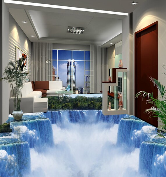 3D Wasserfall 62 Tapete Badezimmer Drucken Abziehbild Mauer Deco AJ WALLPAPER DE 