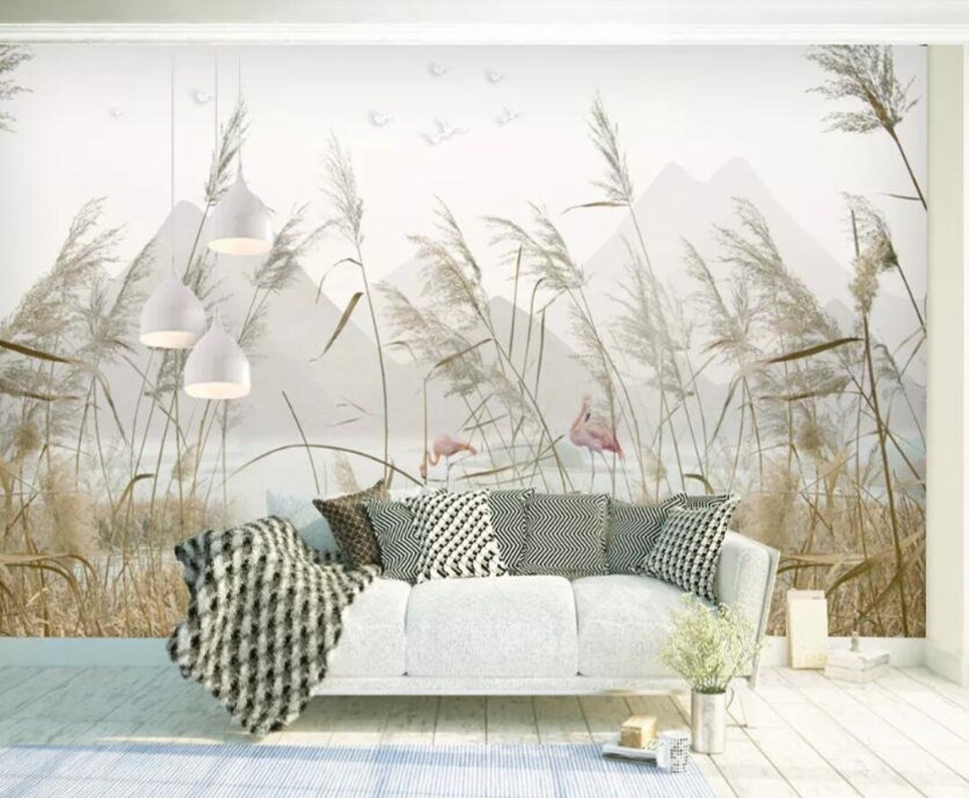 3D Reed Marsh GNGN454 Wallpaper Mural Decal Mural Photo - Etsy