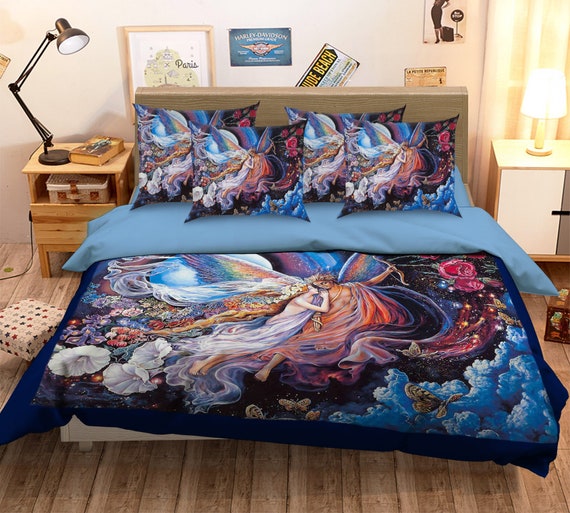 3d Colored Angel D256 Duvet Cover Bedding Set Quilt Cover Etsy