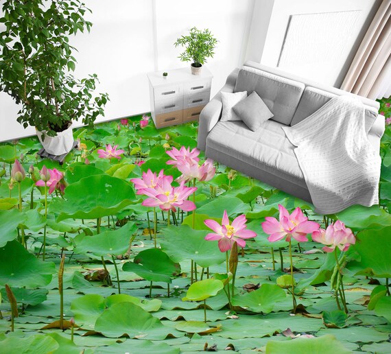 3D Lotus Pond in Summer F5003 Floor Wallpaper Murals - Etsy Singapore 3D Lotus Pond in Summer F5003 Floor Wallpaper Murals - Etsy Singapore