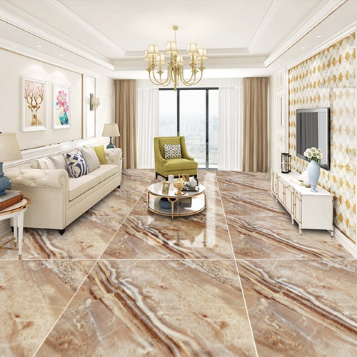 PVC Selfadhesive Waterproof Wallpaper 3D Marble Floor Tiles Etsy Canada