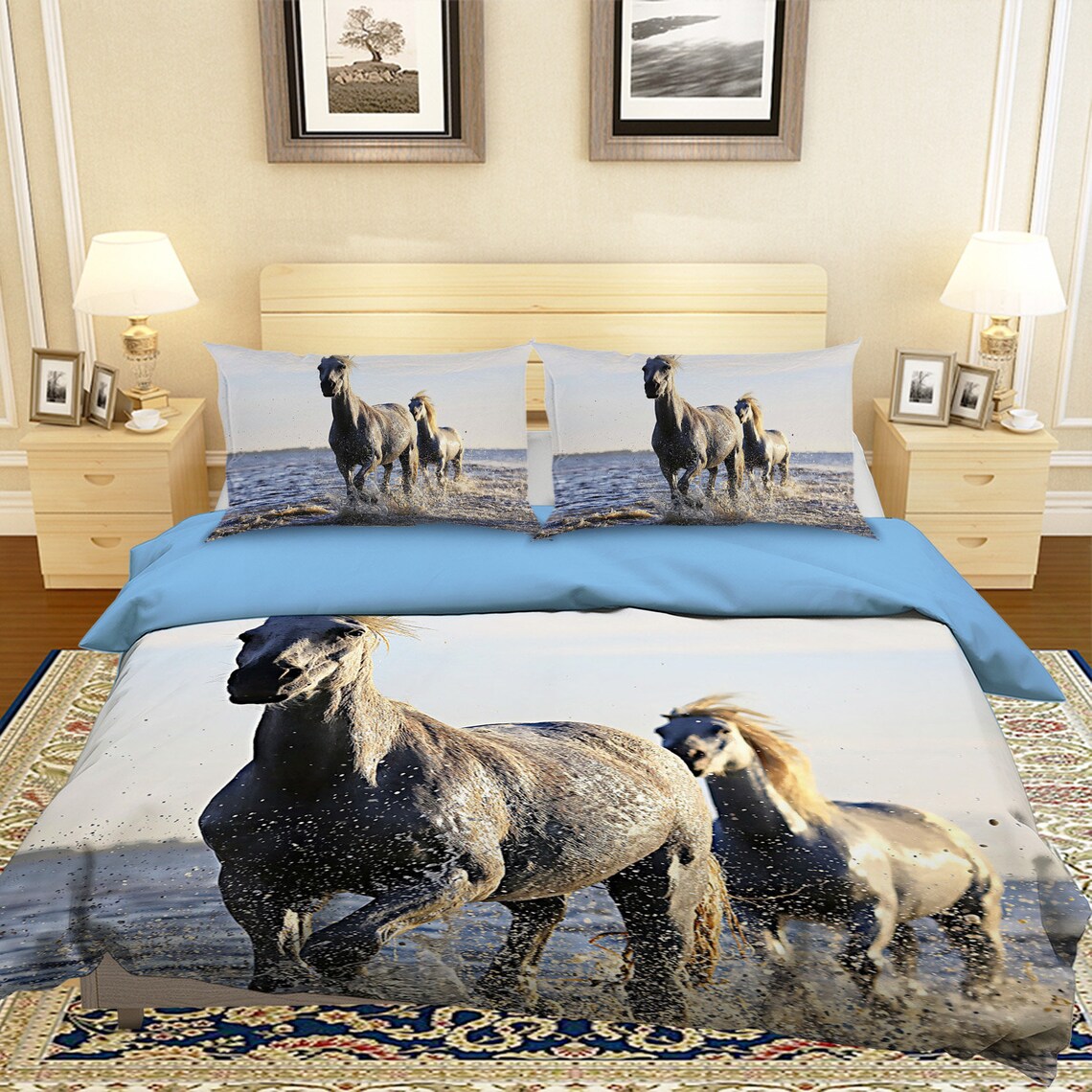 3D Horse D241 Duvet Cover Bedding Set Quilt Cover Quilt Duvet Etsy