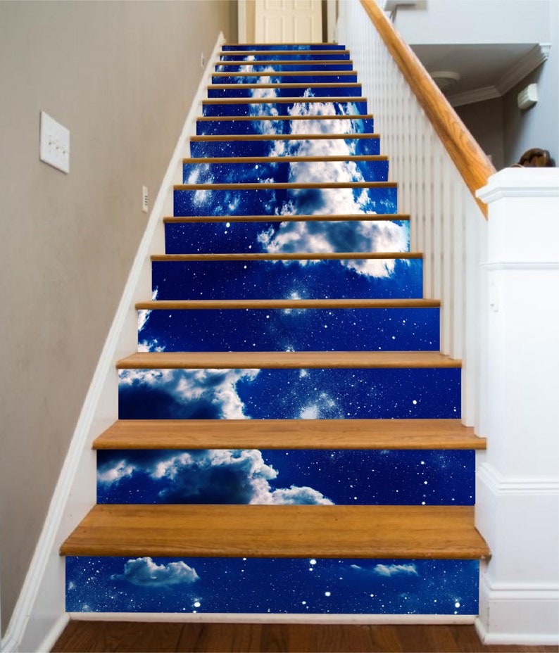 3D Sky E131 Pattern Tile Marble Stair Risers Decoration Photo - Etsy