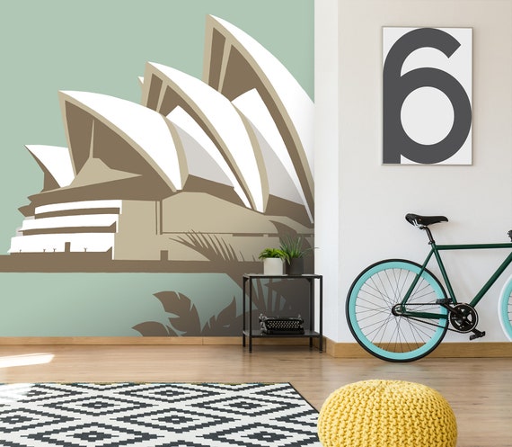 Buy 3D Sydney Opera House A215 Wallpaper Mural Decal Mural Photo Online in  India - Etsy