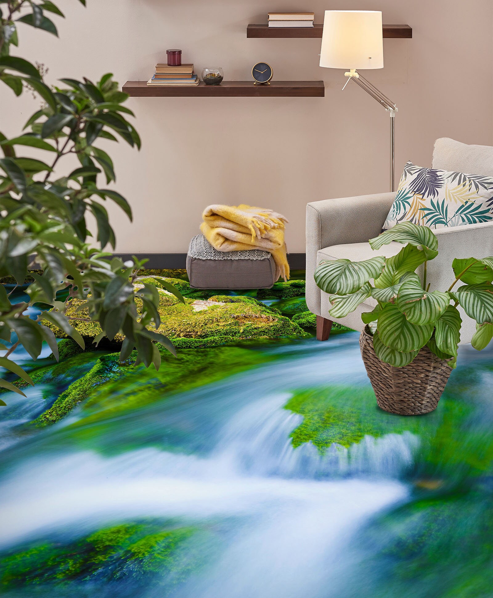 3D Moist Green F2858 Floor Wallpaper Murals SelfAdhesive Etsy