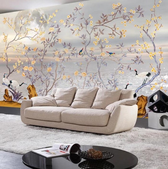 3D Riverside Trees GNGN483 Wallpaper Mural Decal Mural Photo Sticker Decal Wall Self-Adhesive Wall Art Design 3d printed Removable Wallpaper