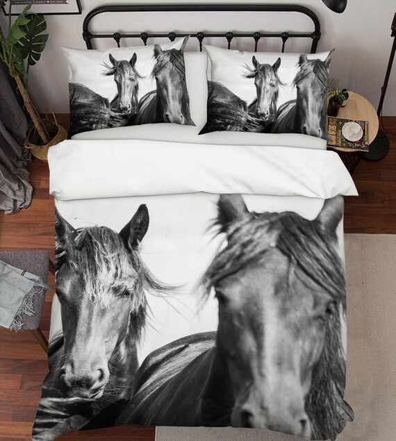 3d Horse D246 Duvet Cover Bedding Set Quilt Cover Quilt Duvet Etsy