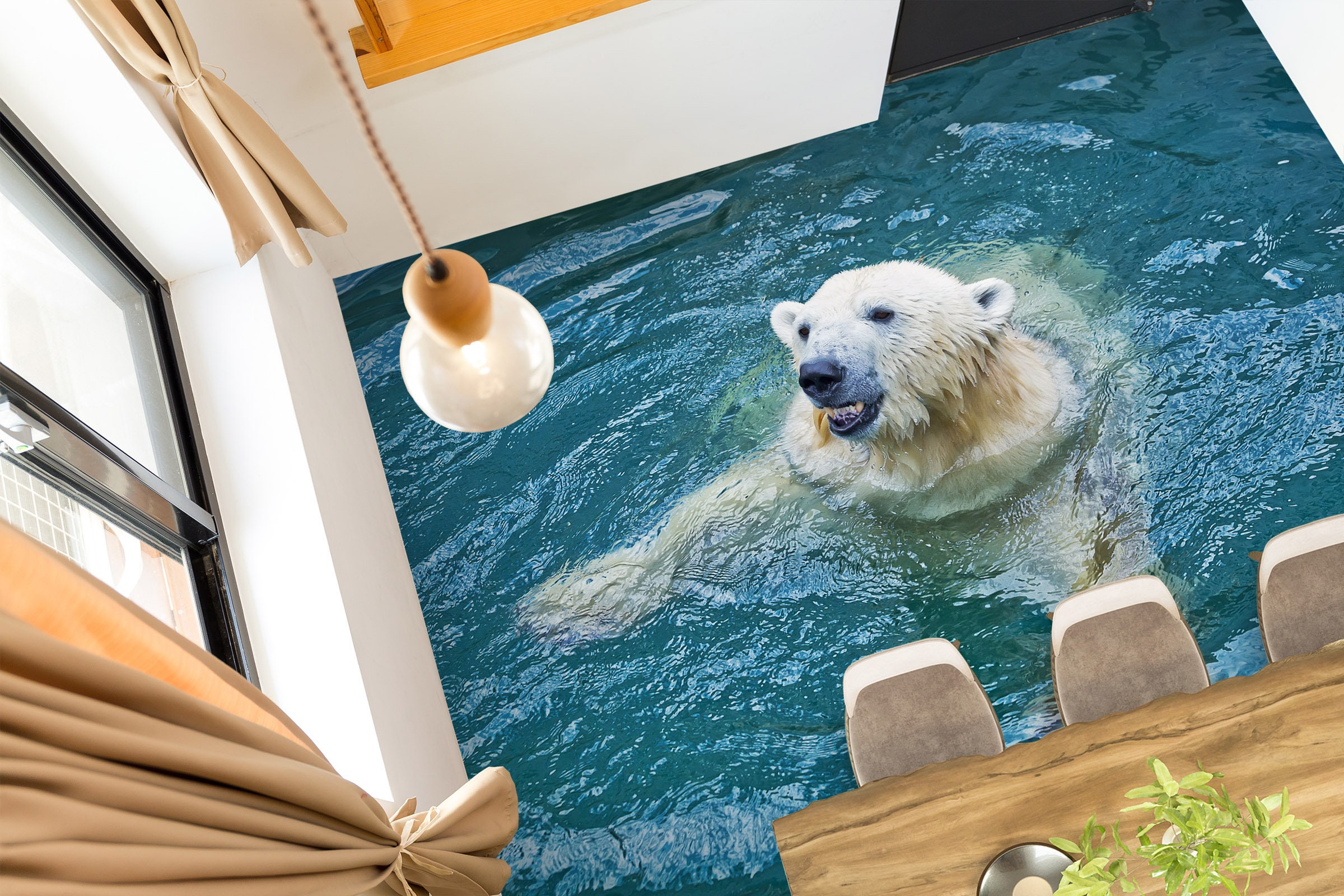 Ours Polaire Sur Une Plage Qui Cache Quelque Chose 3D Animal Ours polaire F10024 Papier peint murals Auto-adhésif - Etsy France