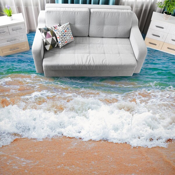 Beach Floor Wallpaper Etsy