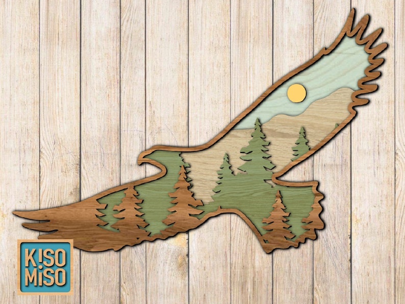 Download Eagle/ Laser cut files/ SVG/ DXF/ Home decor/ Multi-layer ...
