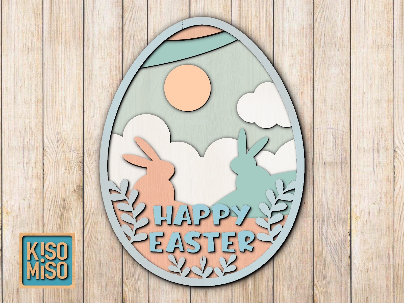 Happy Easter/ Bunny/ laser cut file/ SVG/ DXF/CDR/ Multi-layer | Etsy