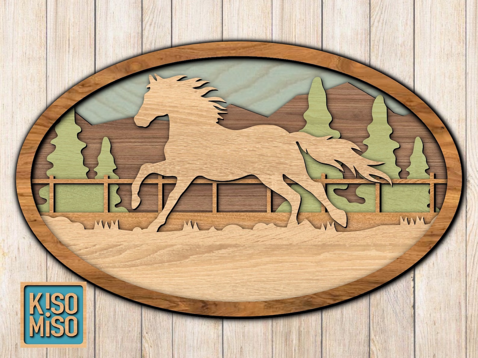 Horse/ Laser cut files/ SVG/ DXF/ Home decor/ Multilayer Etsy