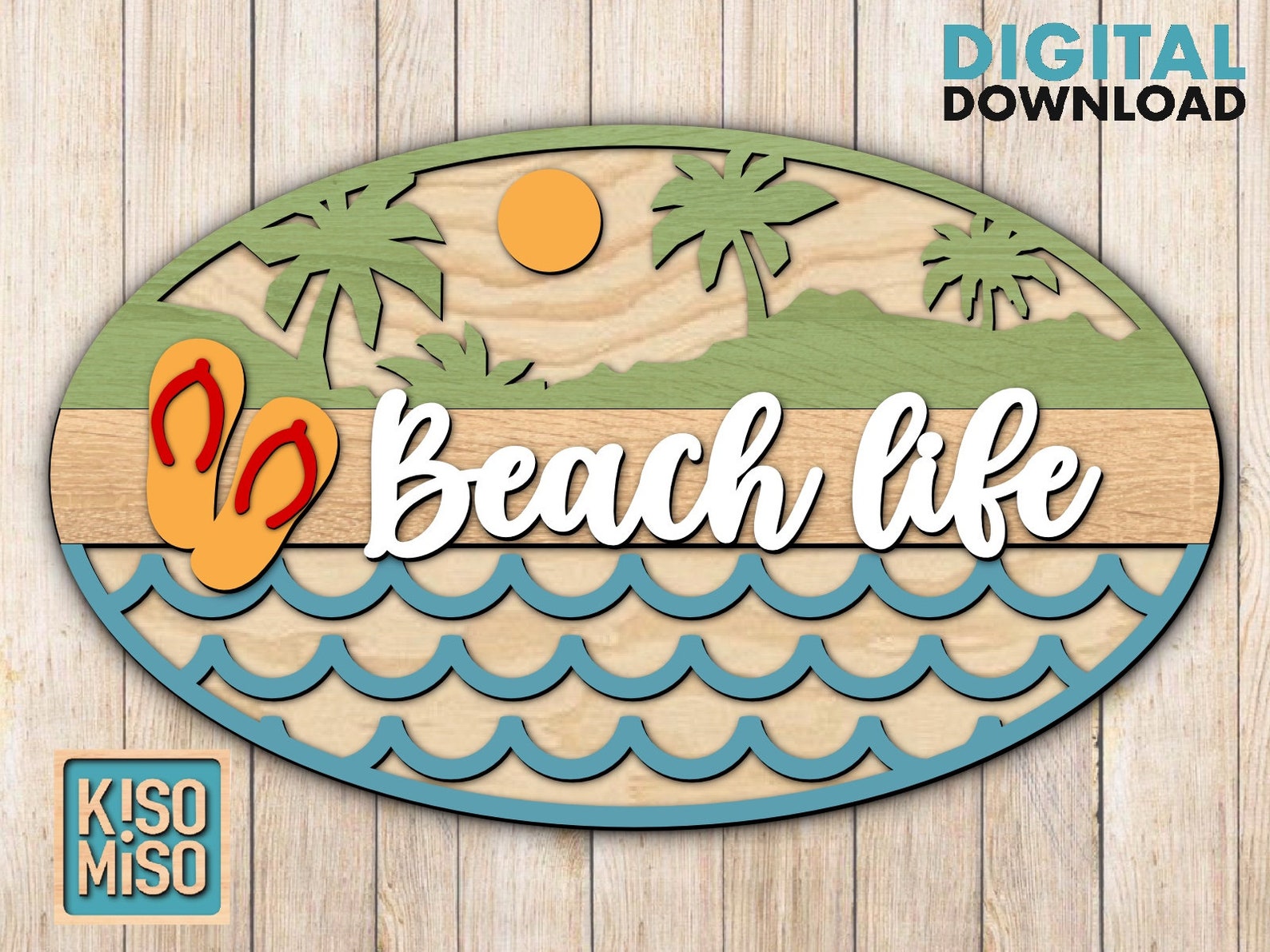 Beach life / Laser cut files/ SVG/ DXF/CDR/Sea/ Home decor/ Etsy