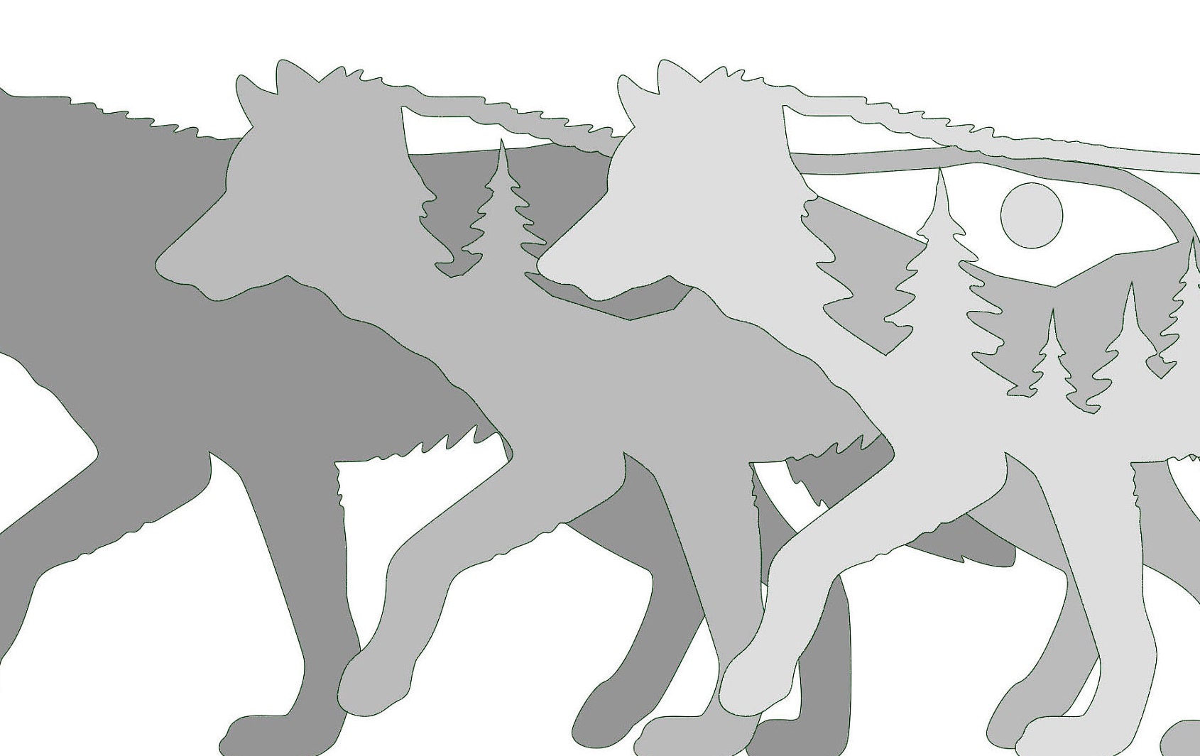 Wolf SVG Laser Cut Files / DXF Laser Cut Files/cut Files for | Etsy Canada