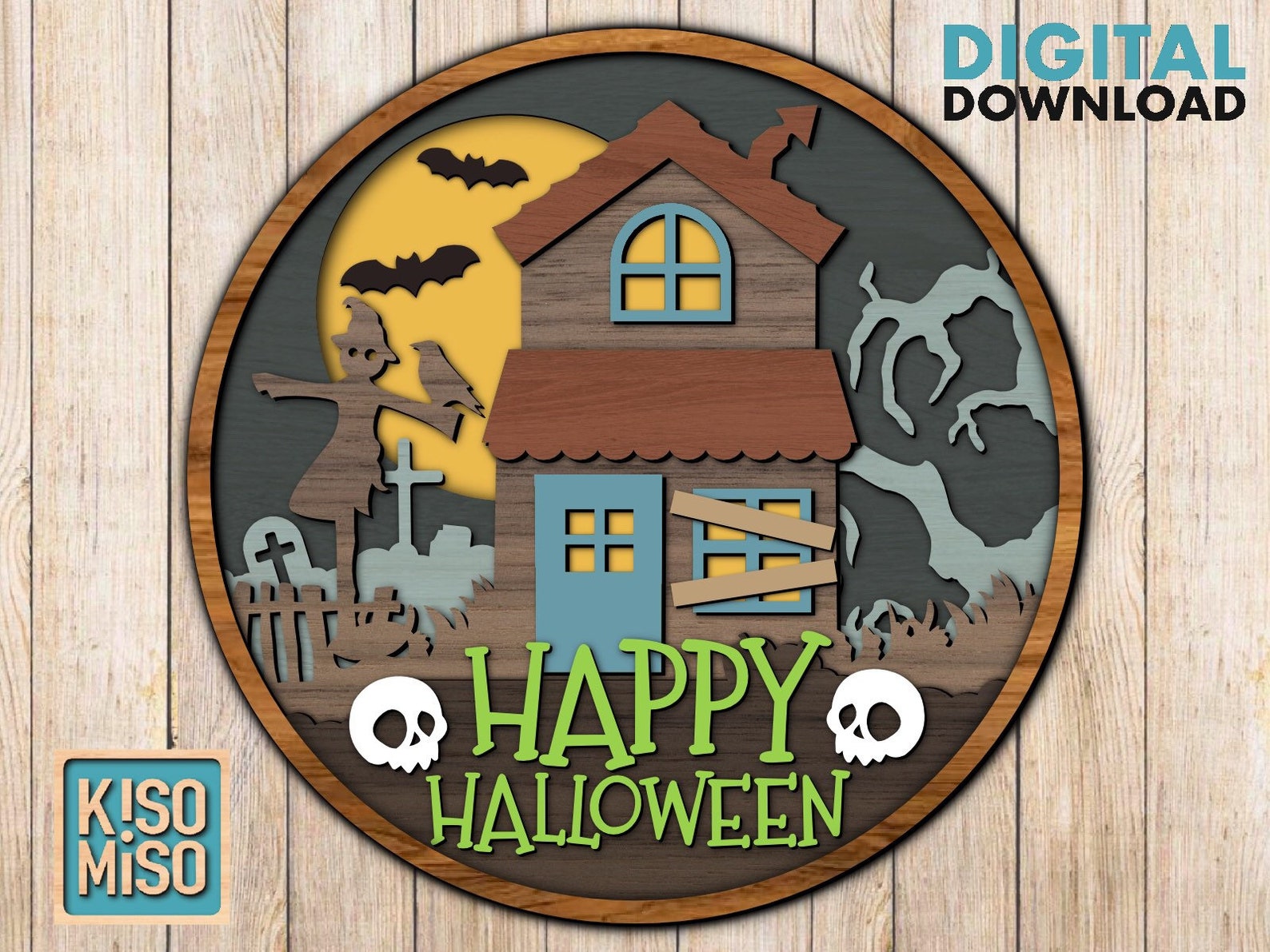 Halloween/Happy halloween/laser cut | Etsy