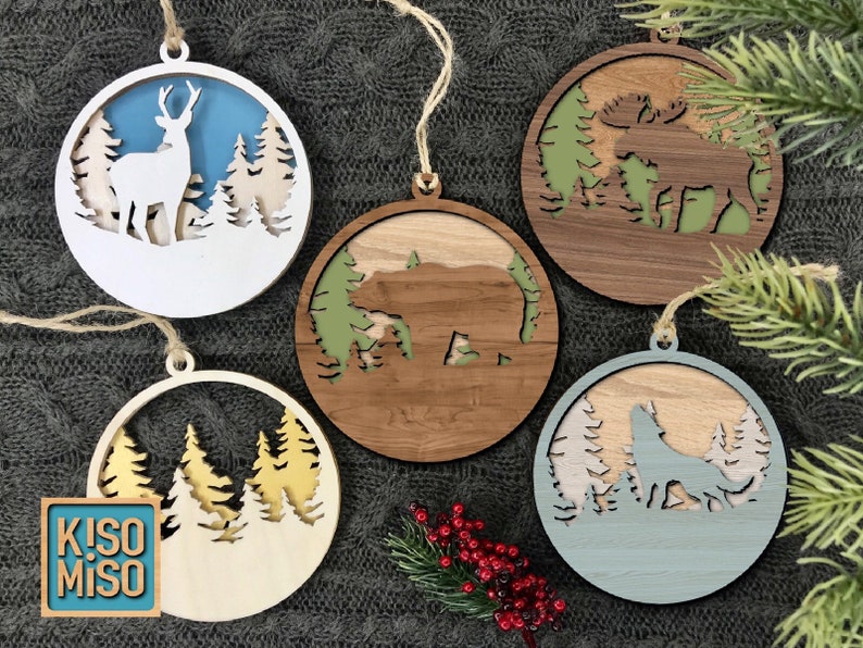 Download Christmas ornaments SVG DXF laser cut files | Etsy