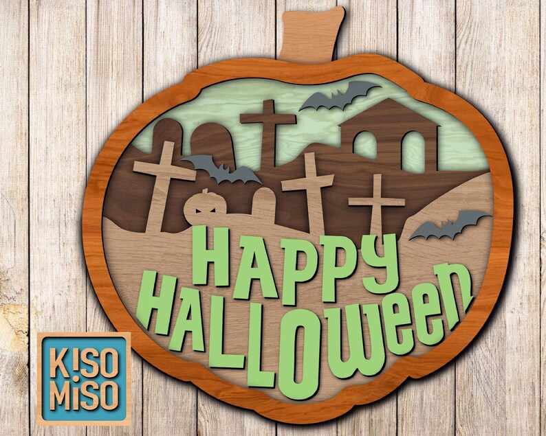 Happy halloween SVG laser cut files for DXF laser Etsy