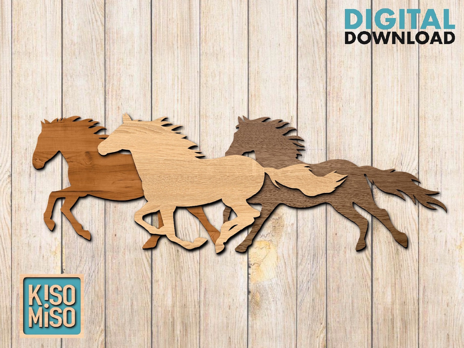 Horses/Laser cut files/ SVG/ DXF/CDR/ Home decor/ Multilayer Etsy
