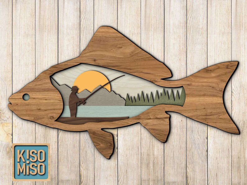 Download Fishing / Laser cut files/ SVG/ DXF/ Home decor/ Multi ...