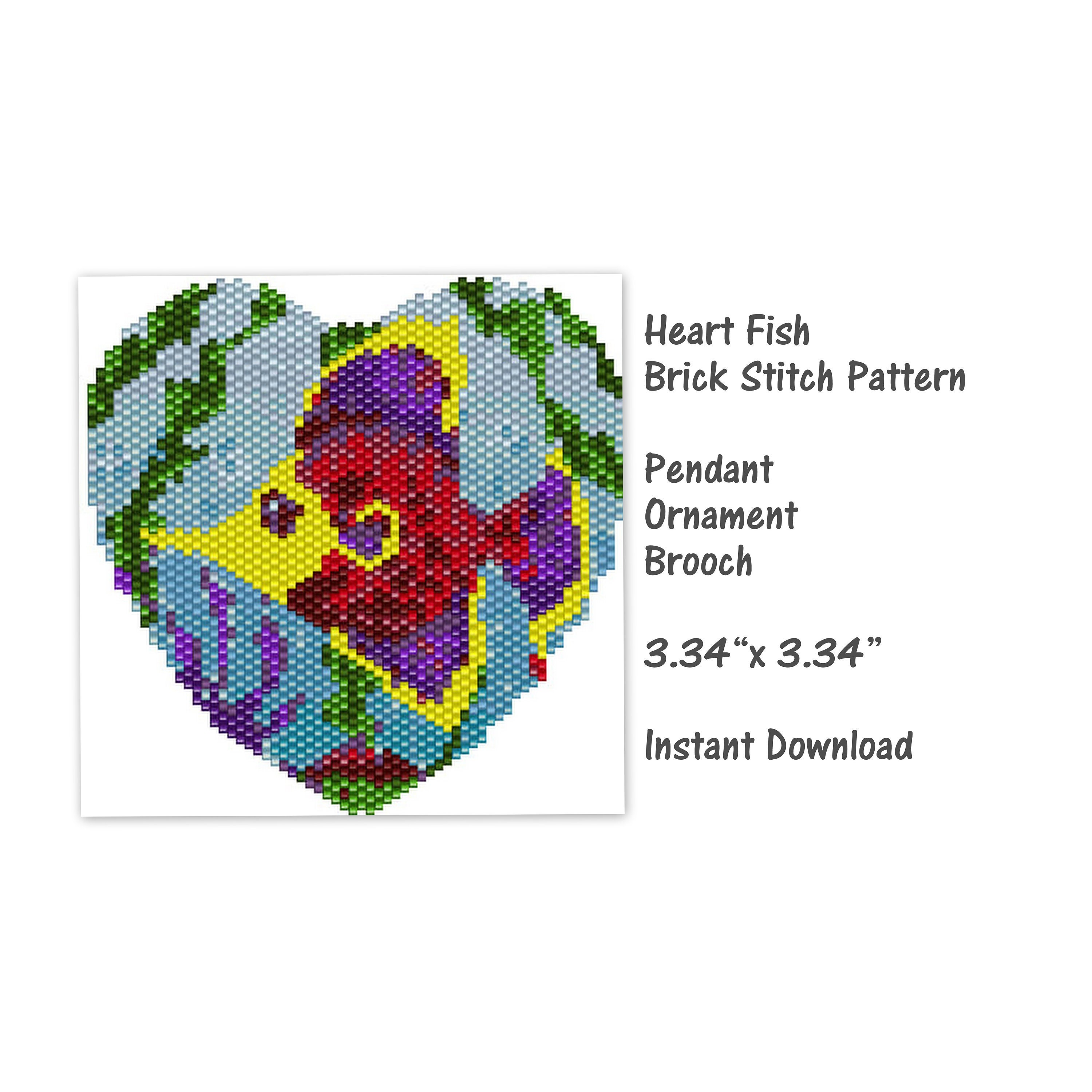 Brickstitch Brooch moyai Emoji Miyuki Delica Beads